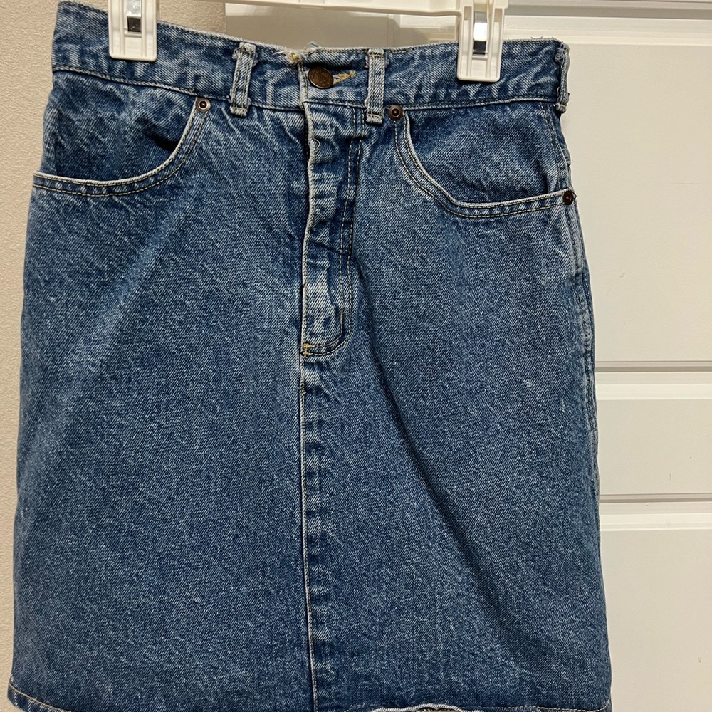 Denim mini skirt